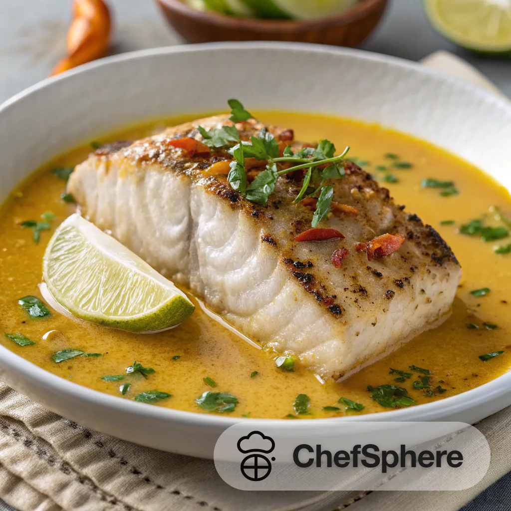 Coconut Mustard Fish in Savory Broth