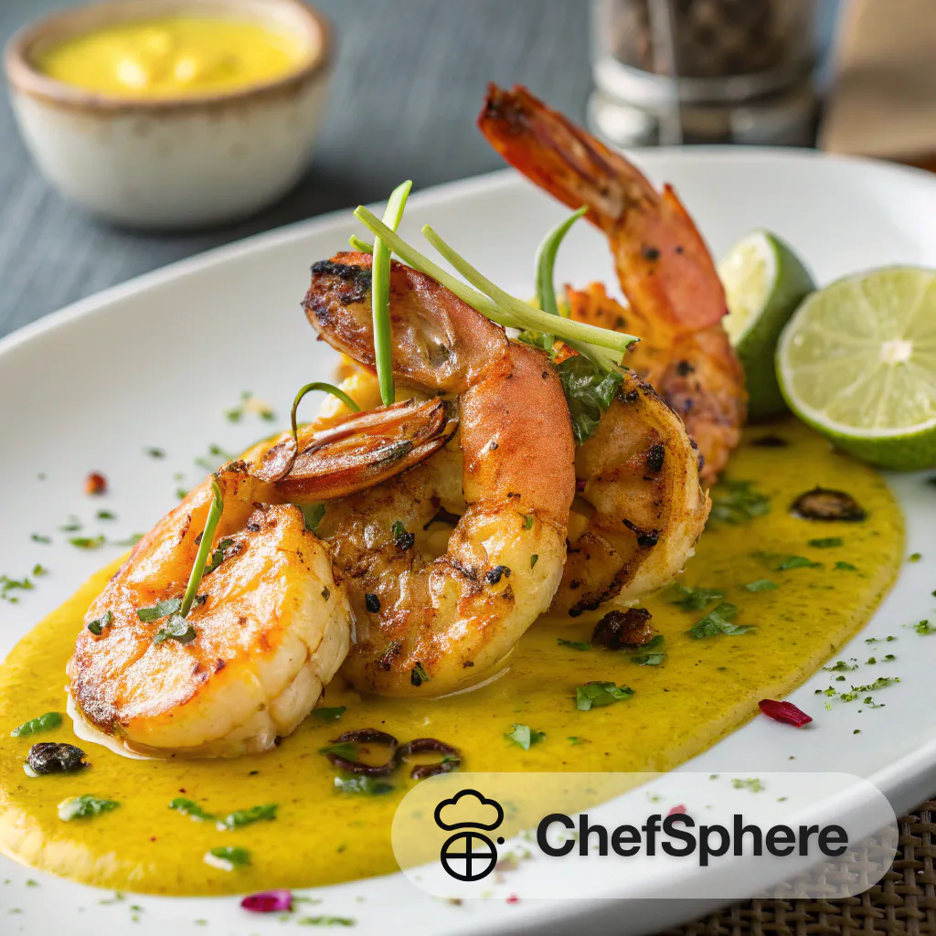 Turmeric Grilled Shrimp with Zesty Sauce