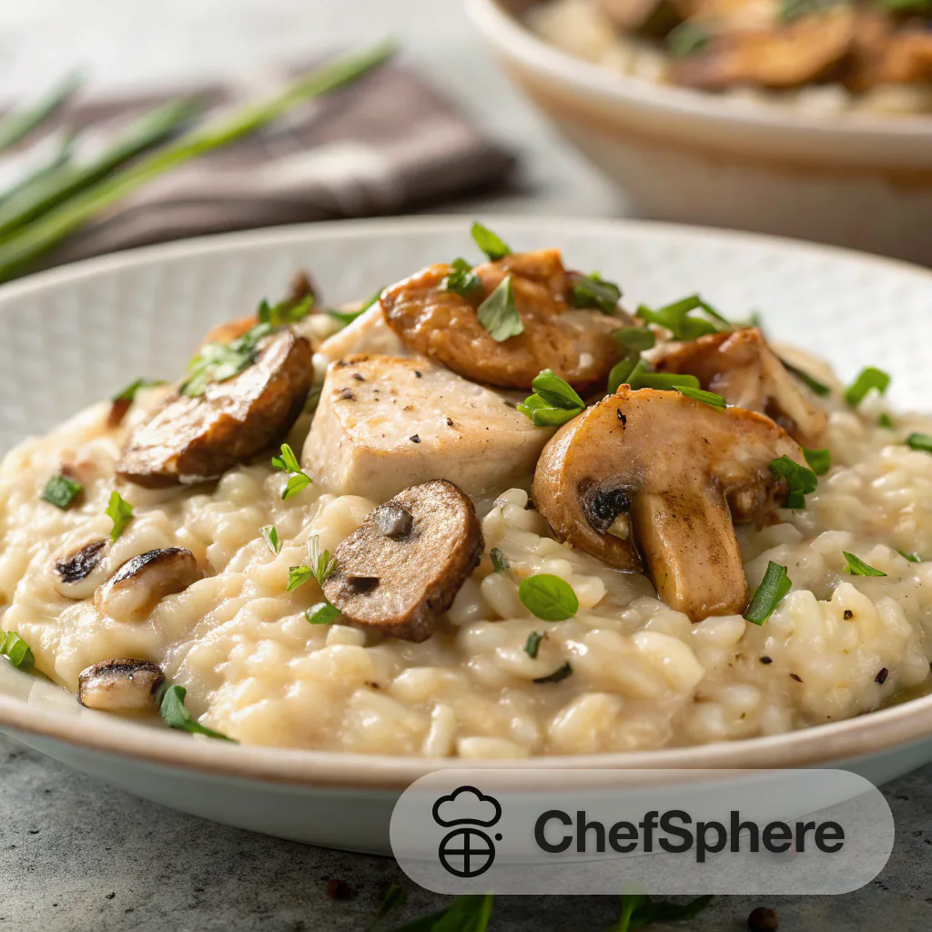 Creamy Chicken Mushroom Risotto Recipe
