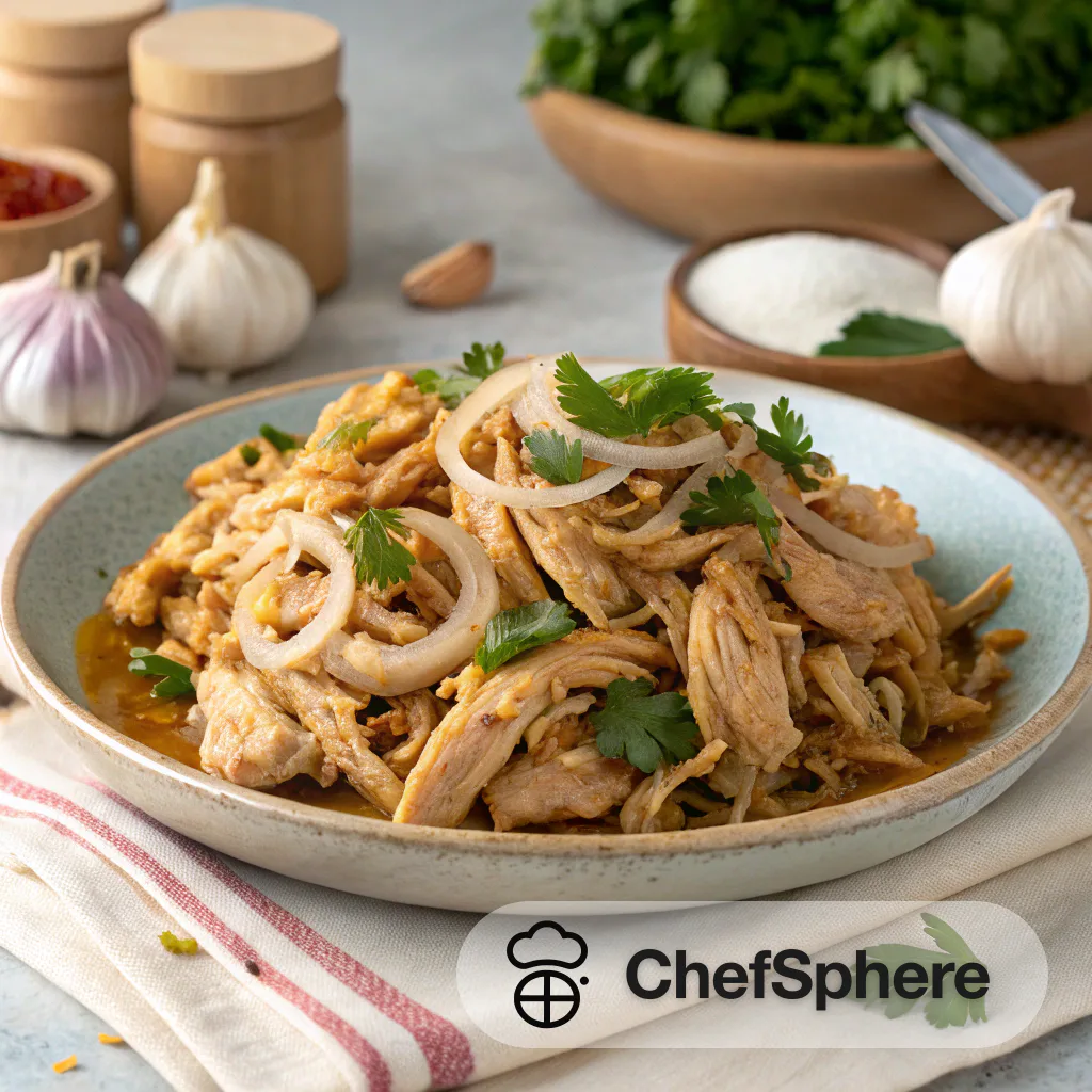Slow-Cooked Shredded Chicken in Arabic Spices