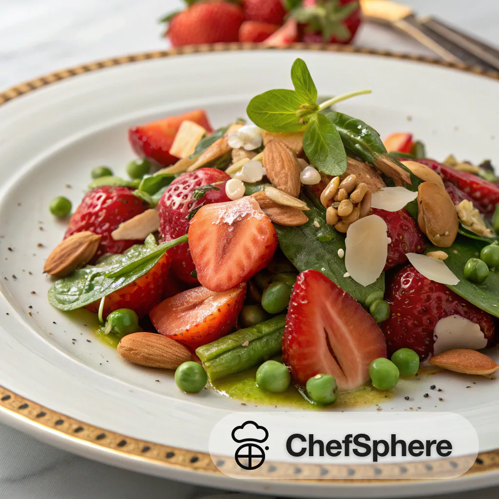 Strawberry Almond Pea Salad
