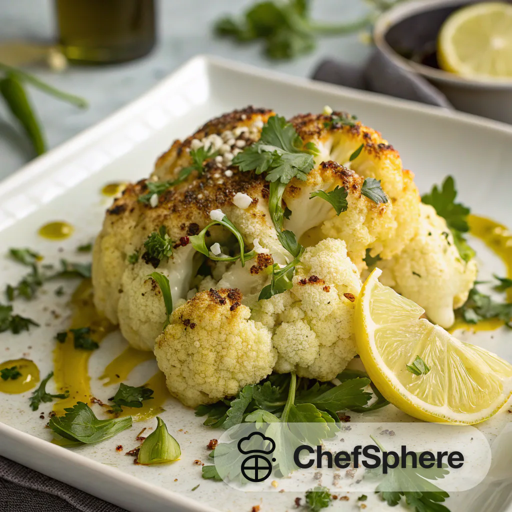 Zesty Lemon Herb Roasted Cauliflower Recipe