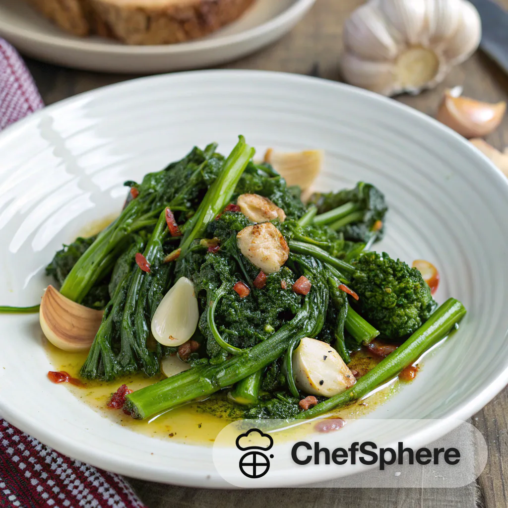 Garlic Rapini with a Spicy Twist