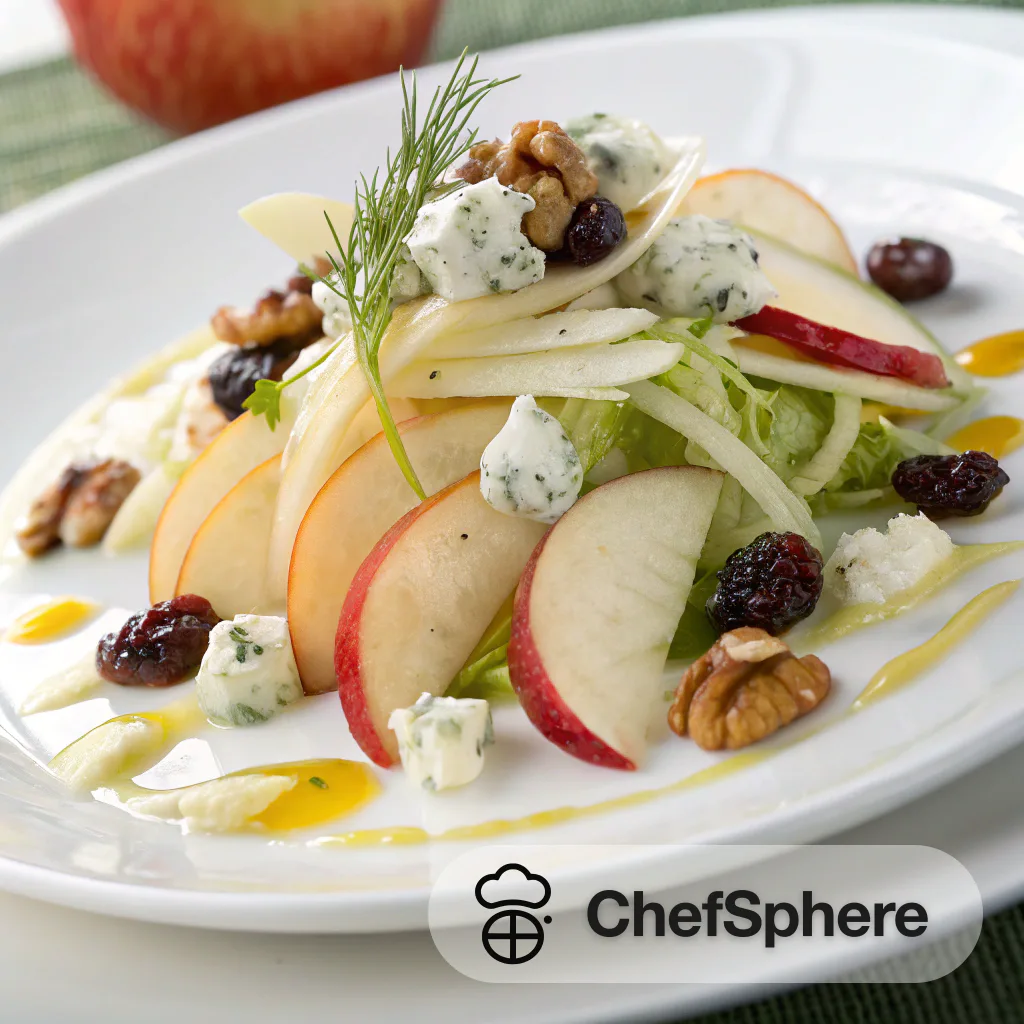 Apple Fennel Salad with Gorgonzola Cream