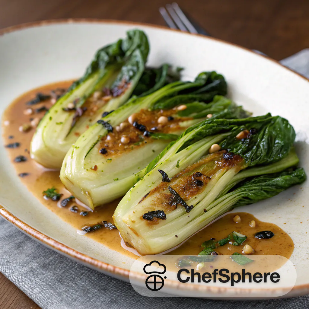 Miso Butter Grilled Baby Bok Choy