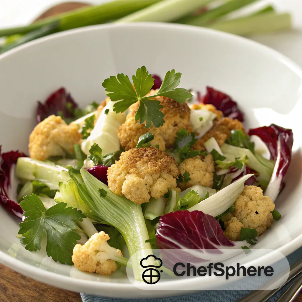 Crispy Cauliflower Radicchio Salad Bowl
