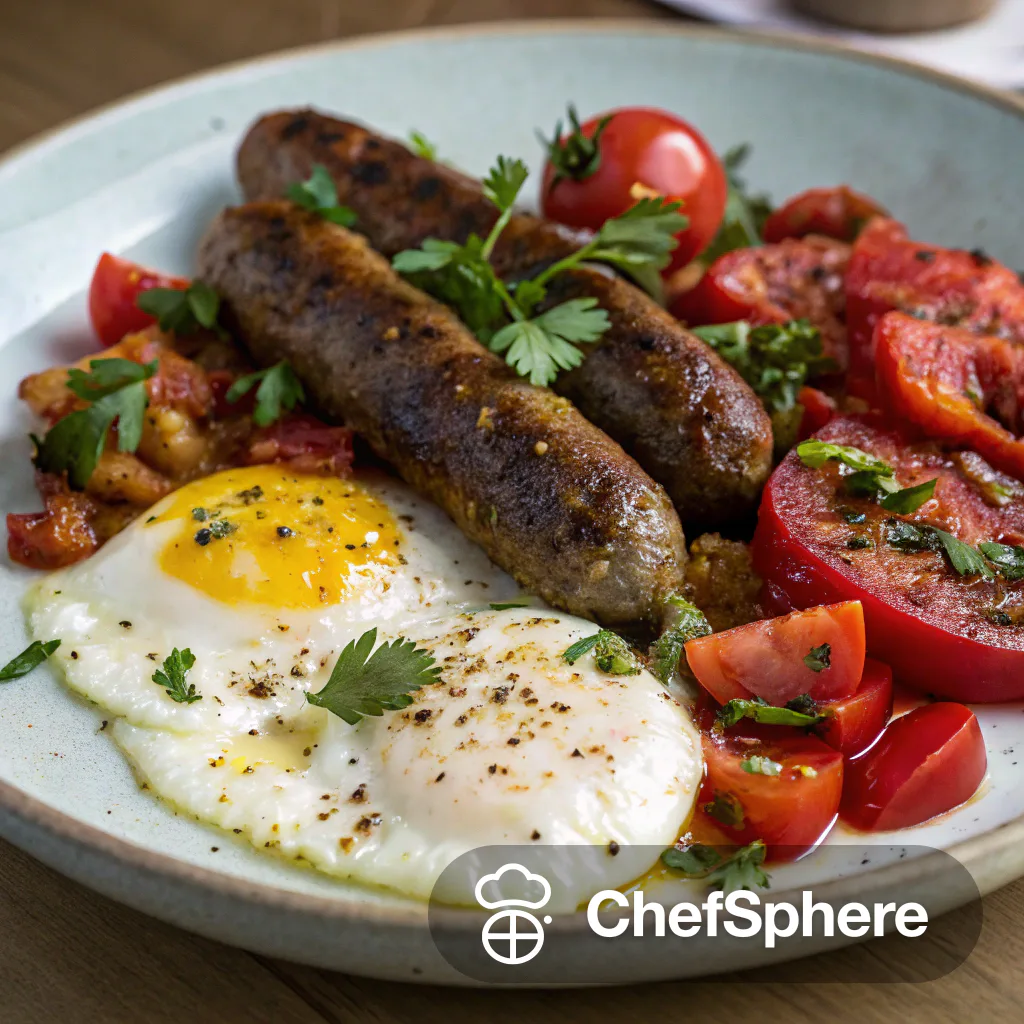 North African Spiced Sausage and Eggs
