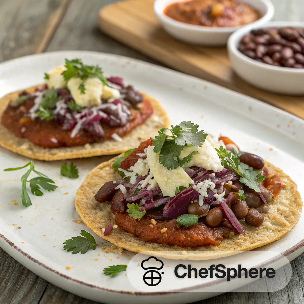 Cactus Paddle Bean and Cheese Tostadas