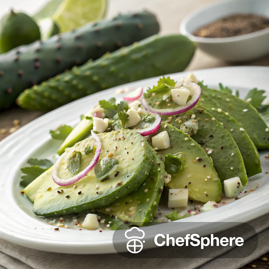 Cactus and Avocado Refreshing Salad