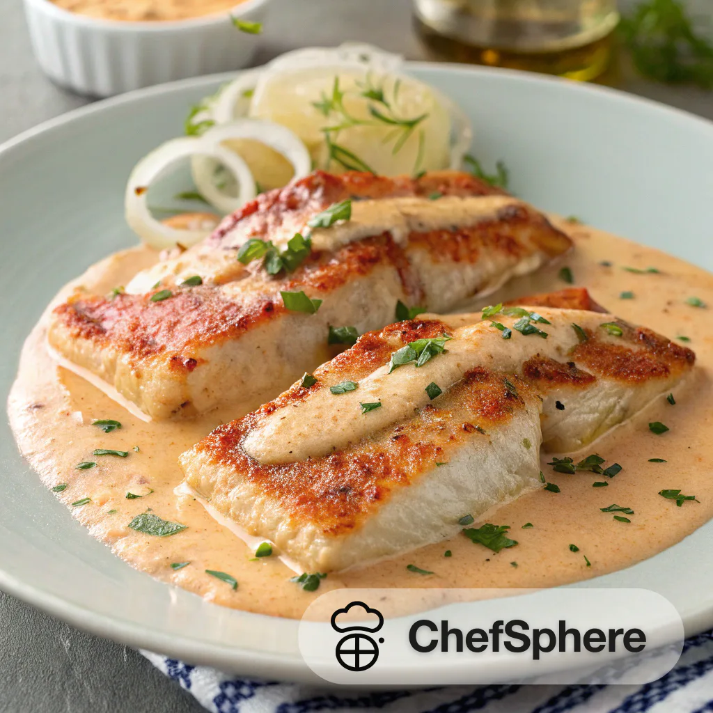 Paprika Cream Fish Fillets Recipe