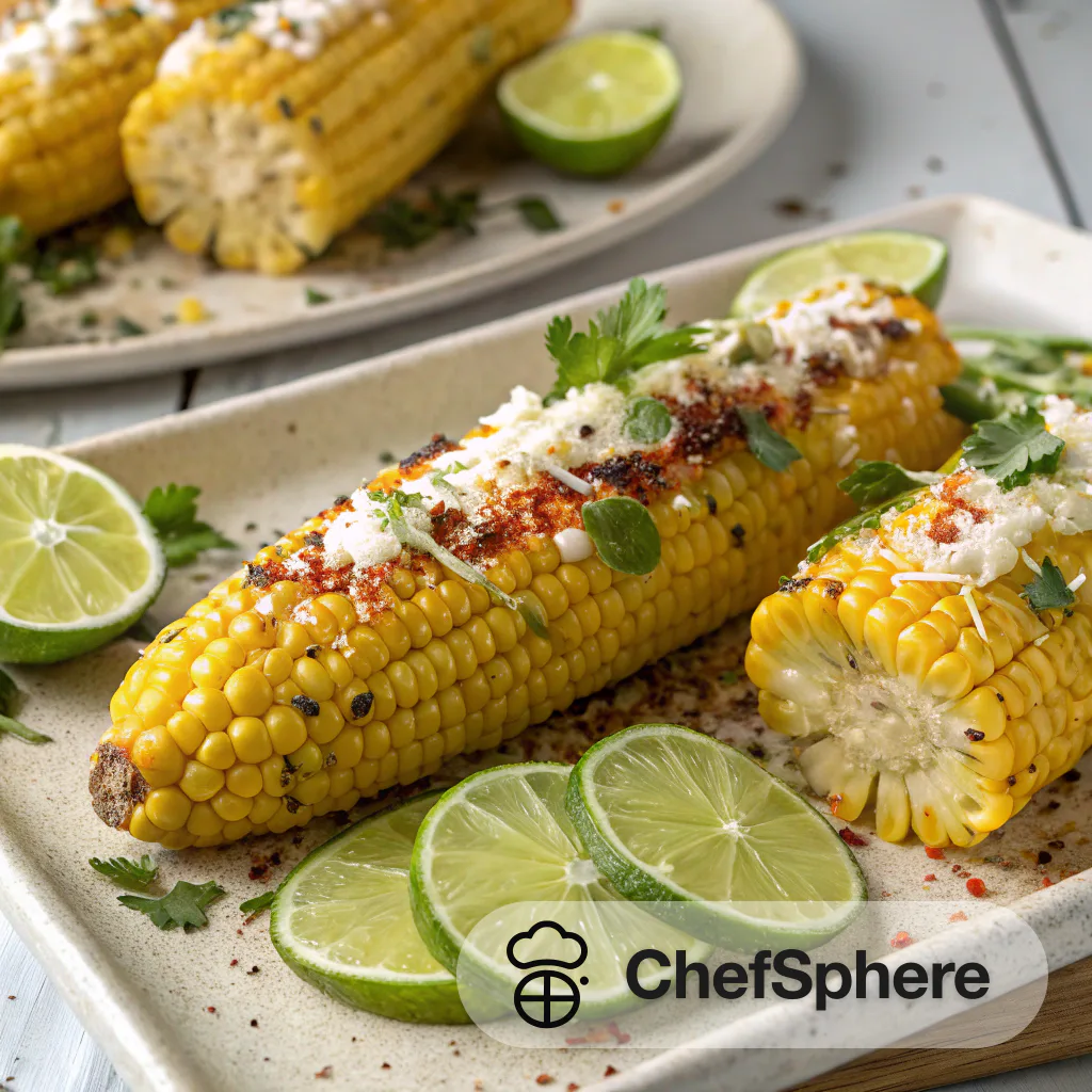 Corn with Cheese and Lime Roast