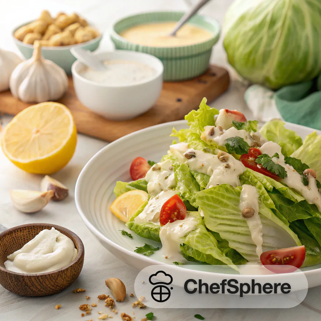 Creamy Tahini Lettuce Salad Recipe