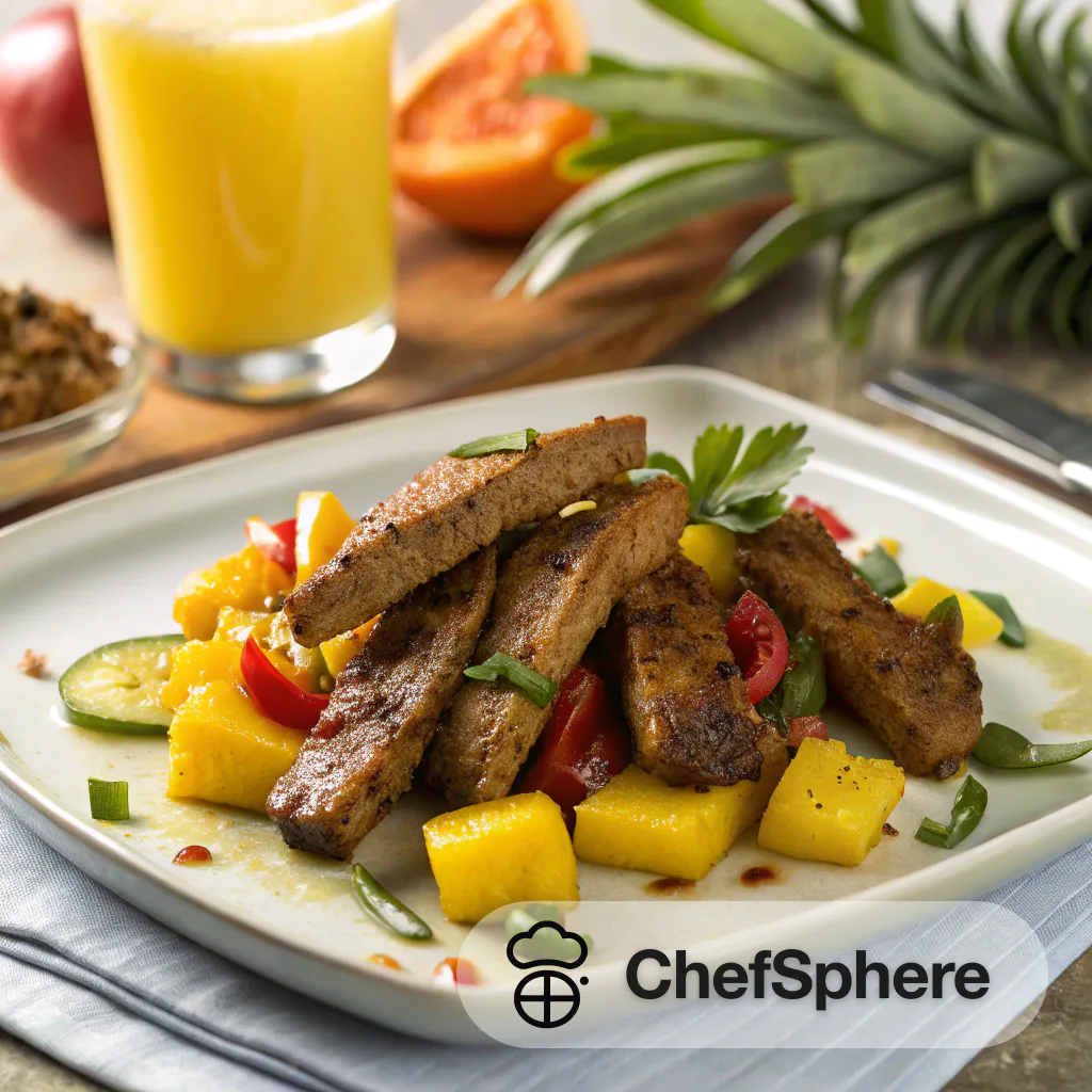 Jamaican Spiced Seitan Strips Recipe