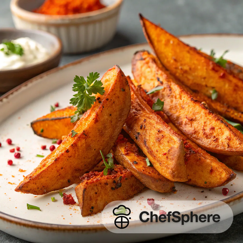 Spicy Chili Sweet Potato Wedges
