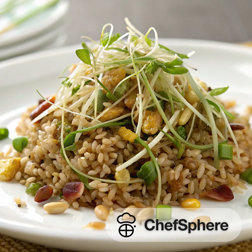 Crunchy Brown Rice Sprout Salad