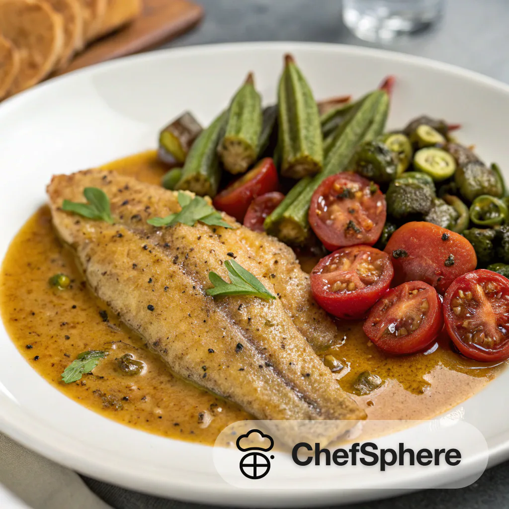 Catfish & Okra in Pecan Butter