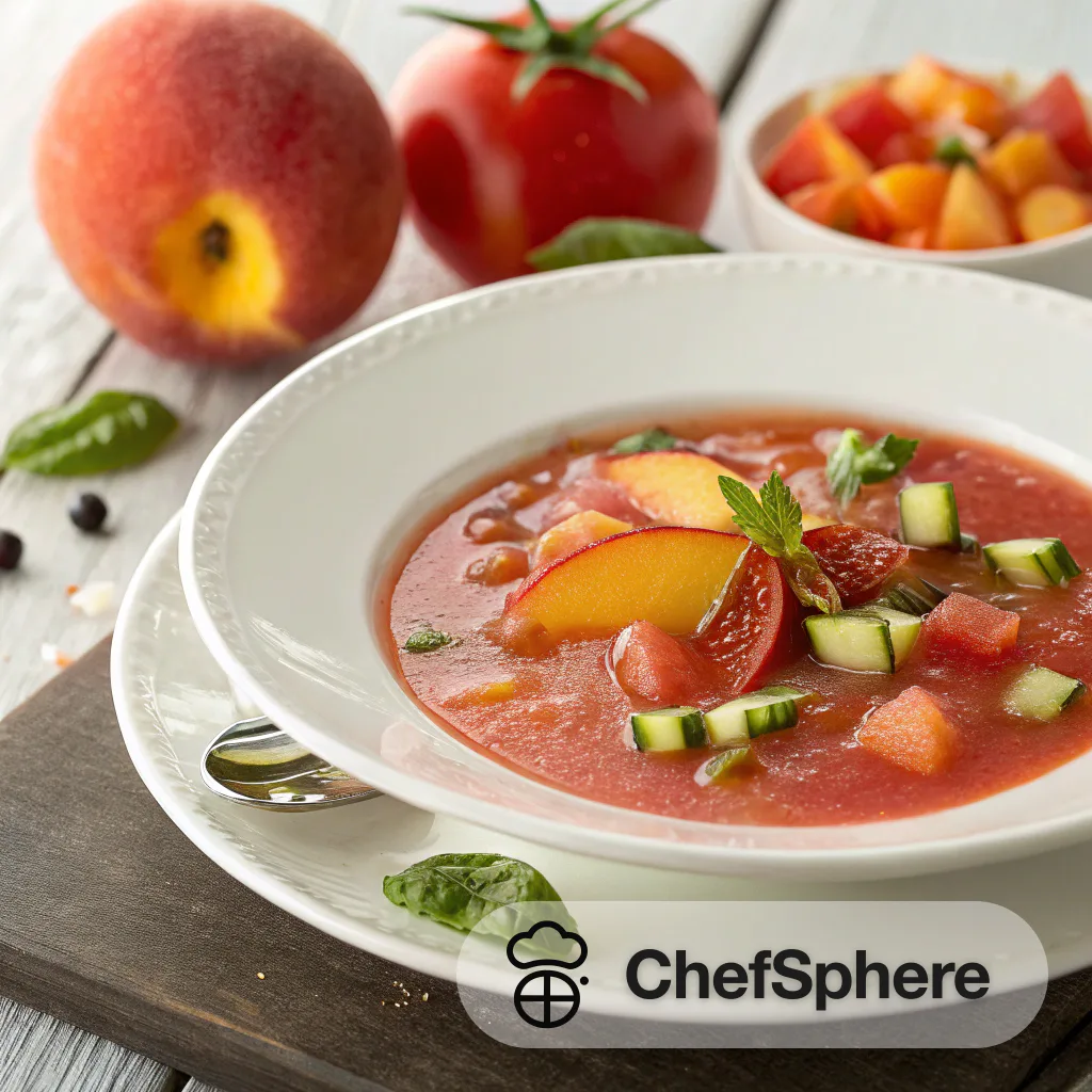 Chilled Tomato Stone Fruit Soup