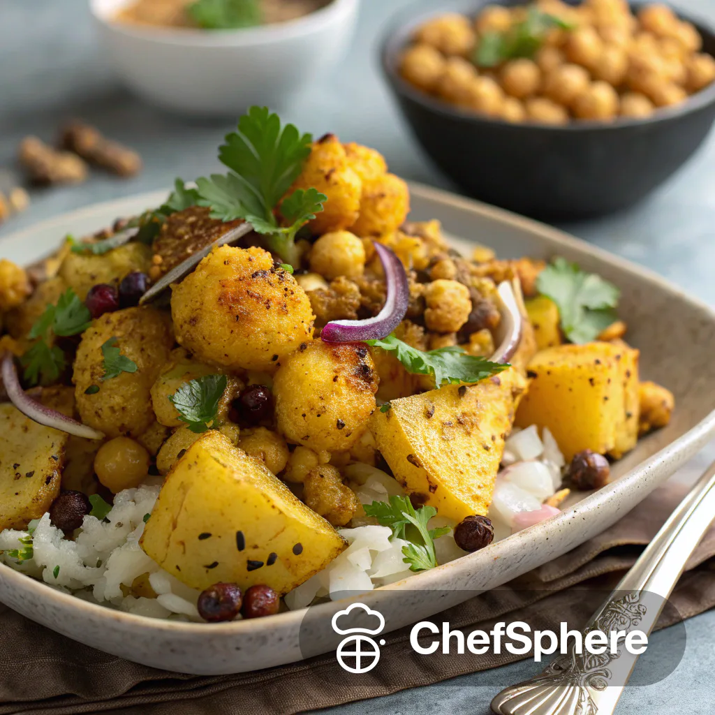 Indian Cauliflower Potato Aromatic Stir-Fry