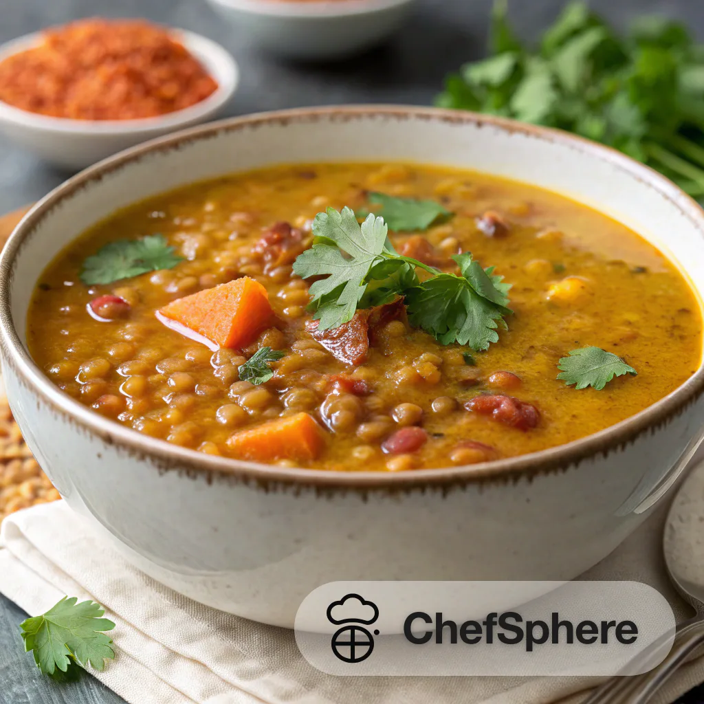 Spiced Lentil Soup with Indian Flavors