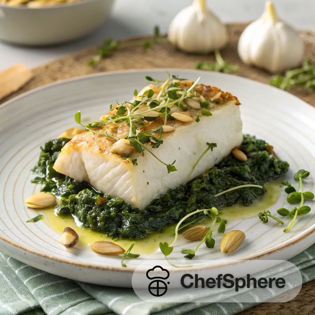 Spinach Cod Bake for Purim Feast