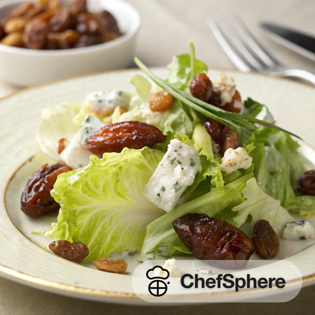 Lettuce Date Salad with Gorgonzola Tang