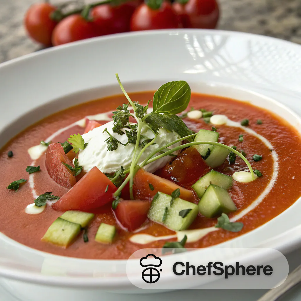 Cool Tomato Soup with Fresh Herbs