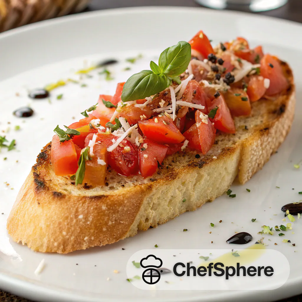 Tomato Bruschetta on Crispy Baguette