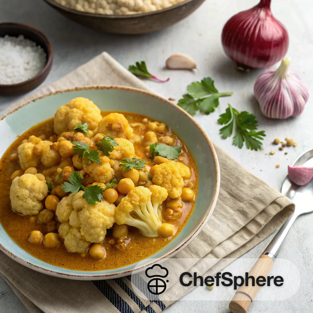 Chickpea Cauliflower Curry Simmered to Perfection