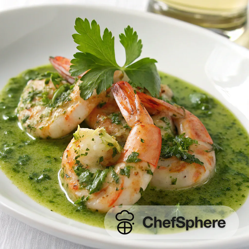 Herb-Crusted Shrimp in Green Sauce