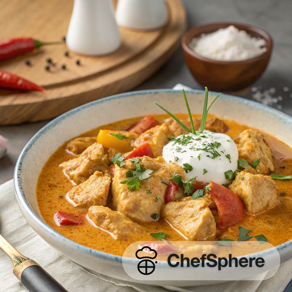 Creamy Paprika Chicken Stew with Sour