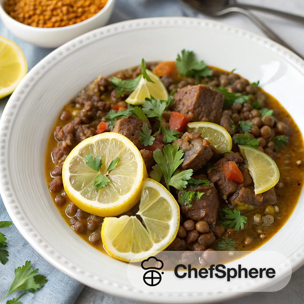 Lemon Lentil Lamb Stew