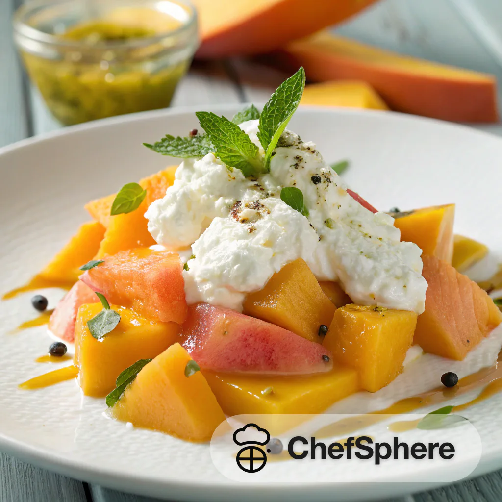 Ricotta Mango Papaya Summer Salad