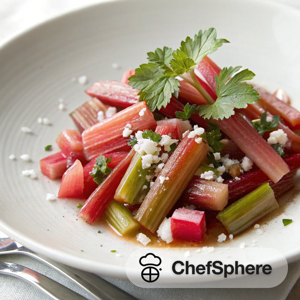 Quick Pickled Rhubarb Salad Tangy Twist