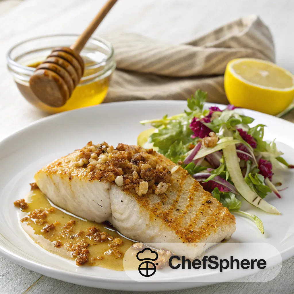 Golden Fish with Nutty Sauce &