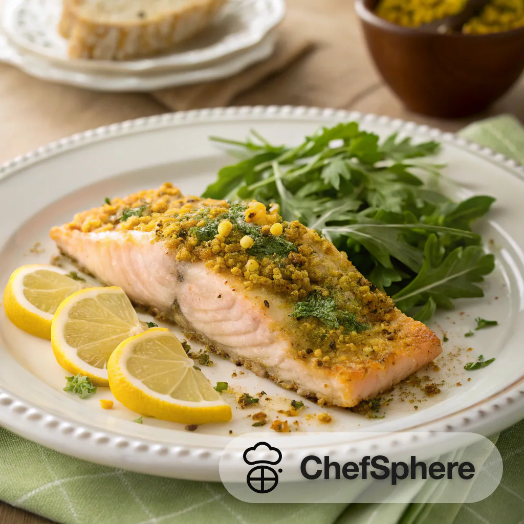 Lemony Mustard Arctic Char Bake