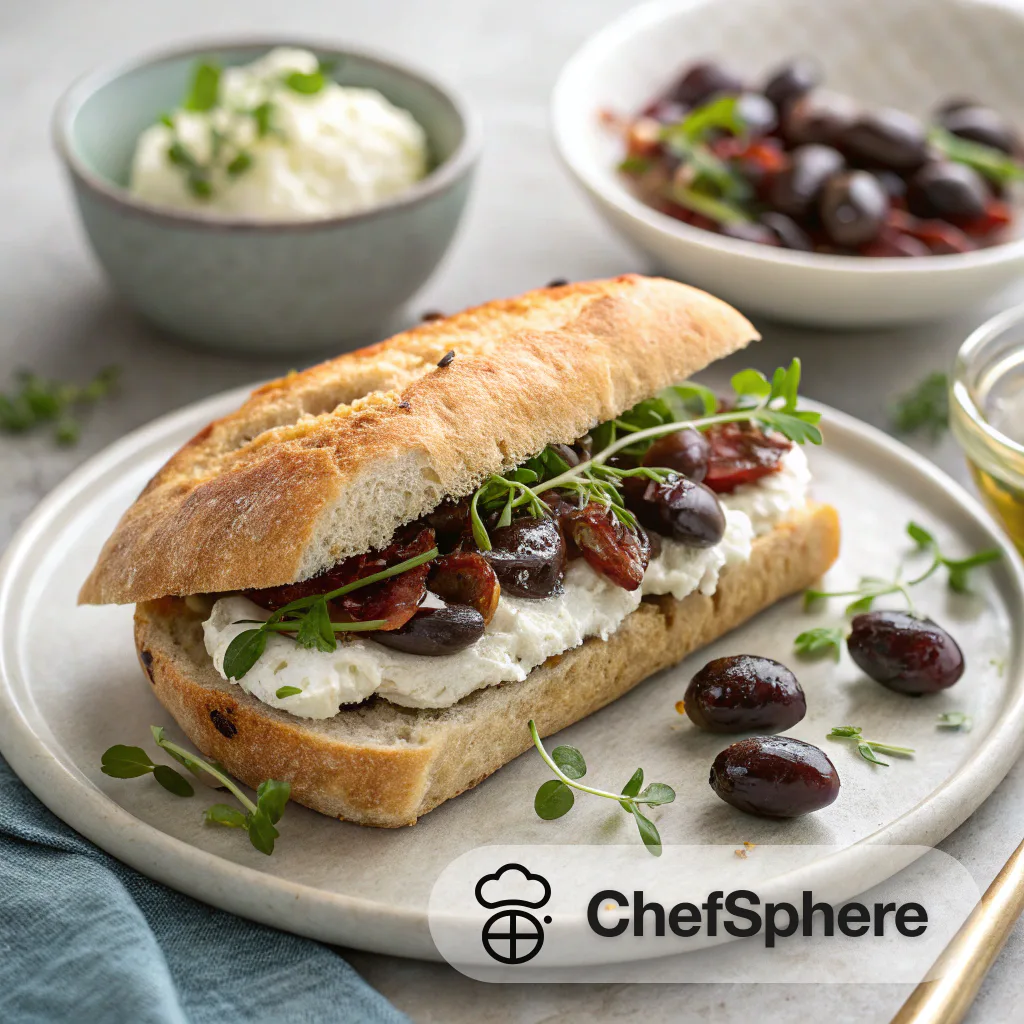 Goat Cheese Olive Twist Sandwich