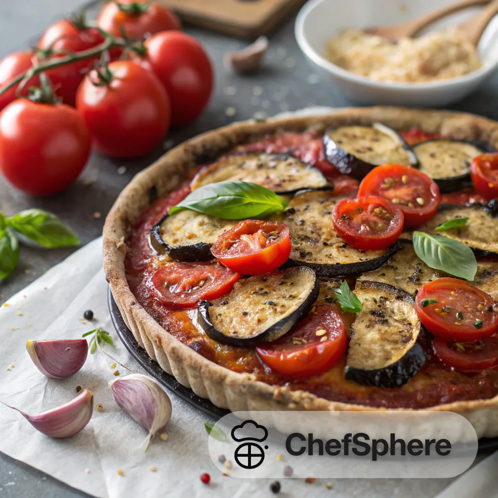 Tomato Eggplant Pizza Bake
