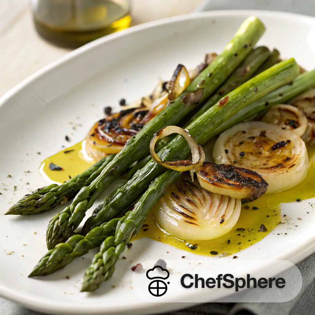 Charred Asparagus with Grilled Spring Onions