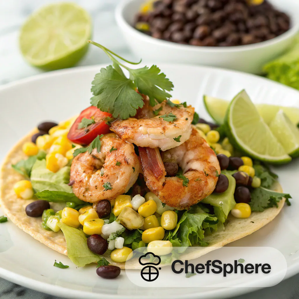 Tostada Shrimp Salad with Corn &