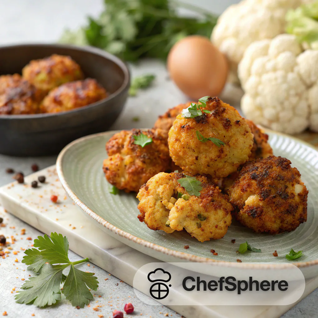 Spiced Crunchy Cauliflower Fritters recipe