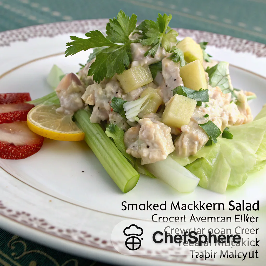 Mackerel, Celery, Apple Smoked Salad