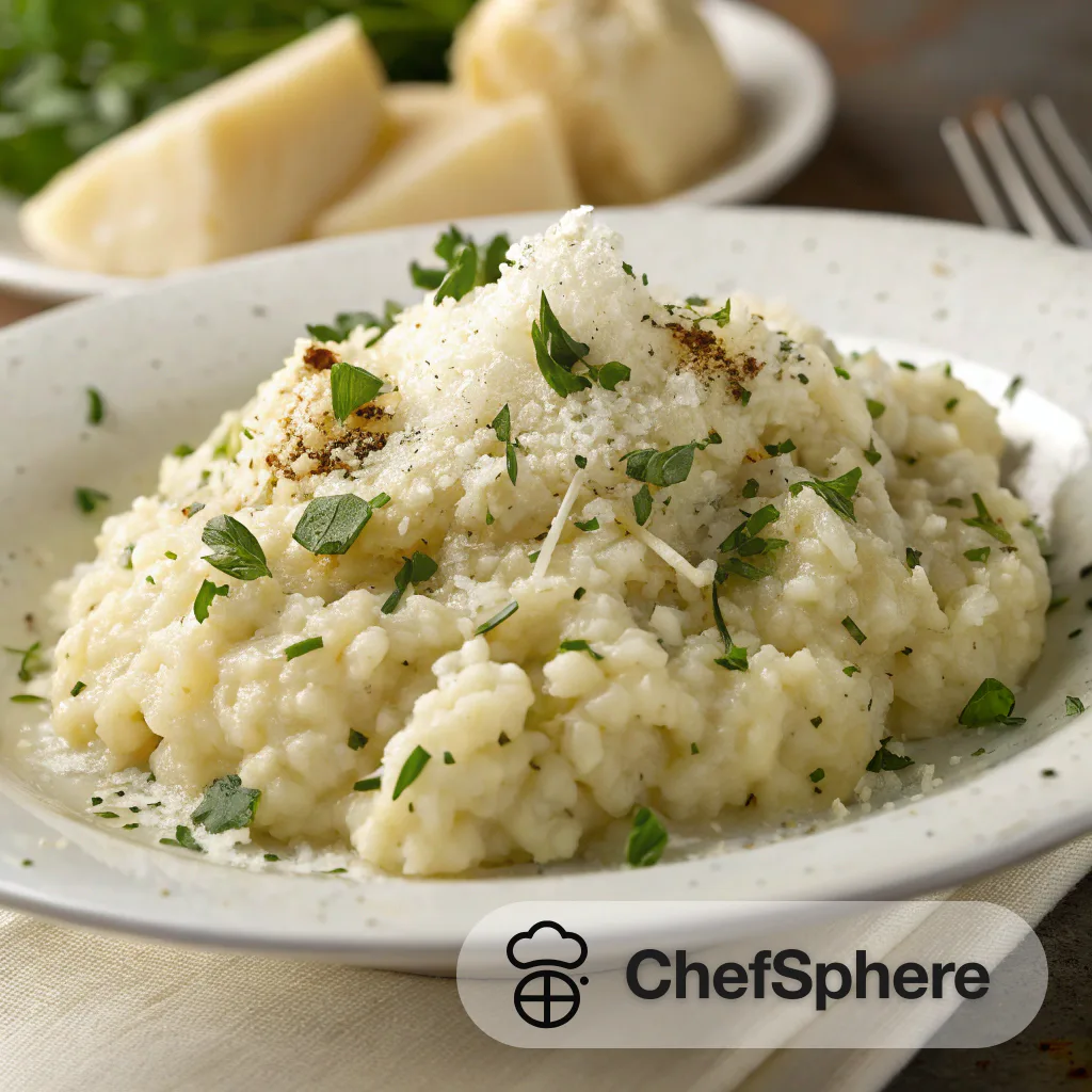 Creamy Cauliflower Herb Parmesan Rice