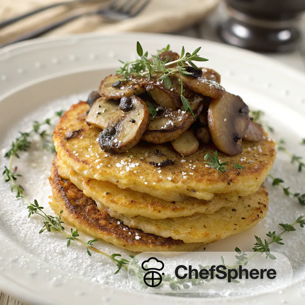Crispy Potato Pancakes with Wild Mushrooms