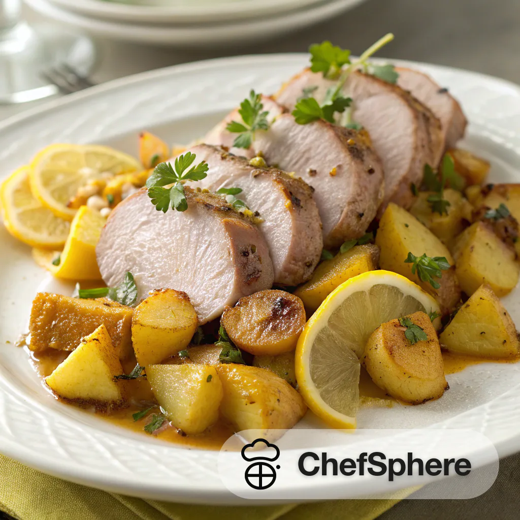 Citrus Pork with Cinnamon Potatoes