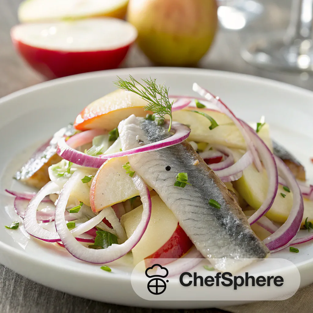 Pickled Herring Salad with Apple Slaw