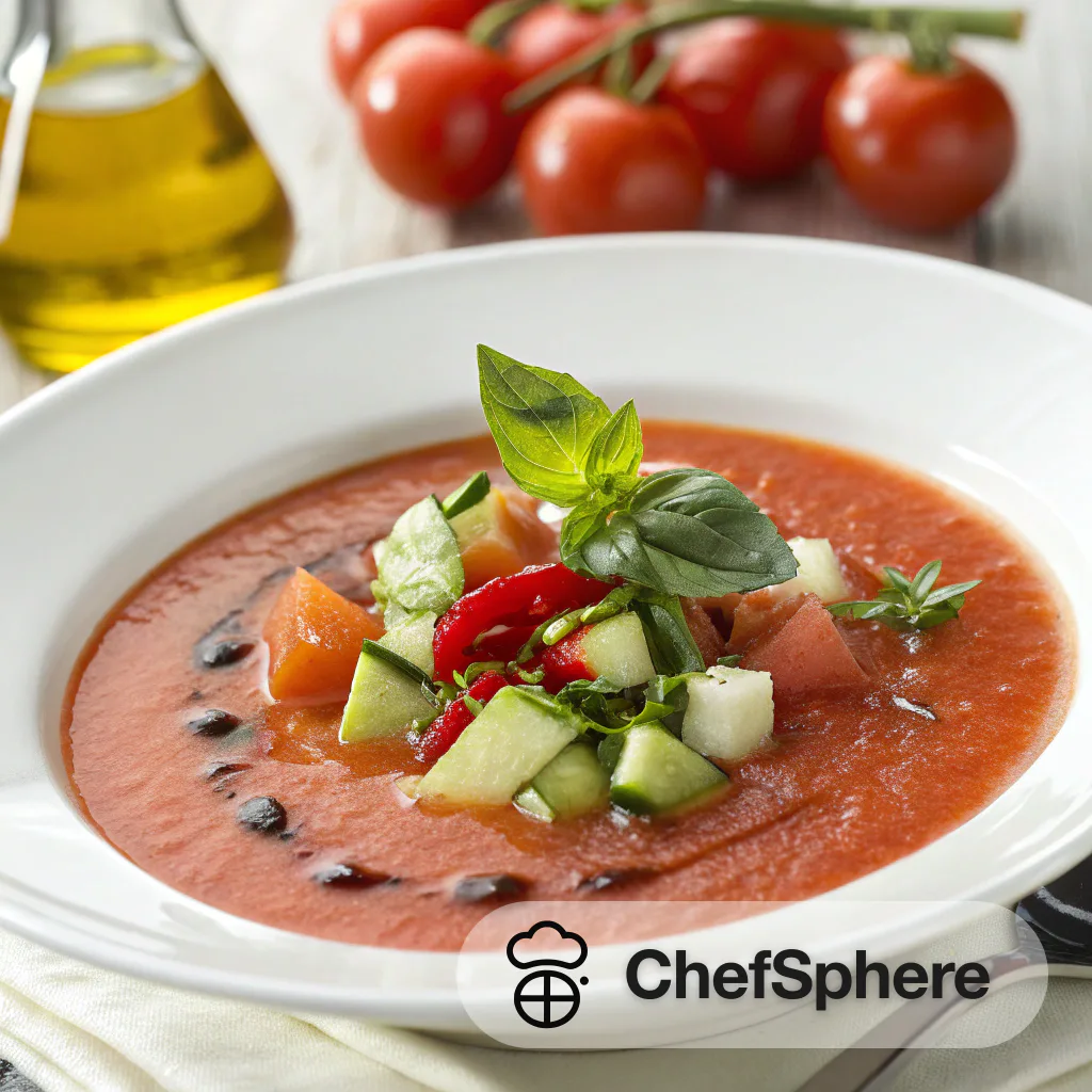 Refreshing Gazpacho with Fresh Garden Veggies