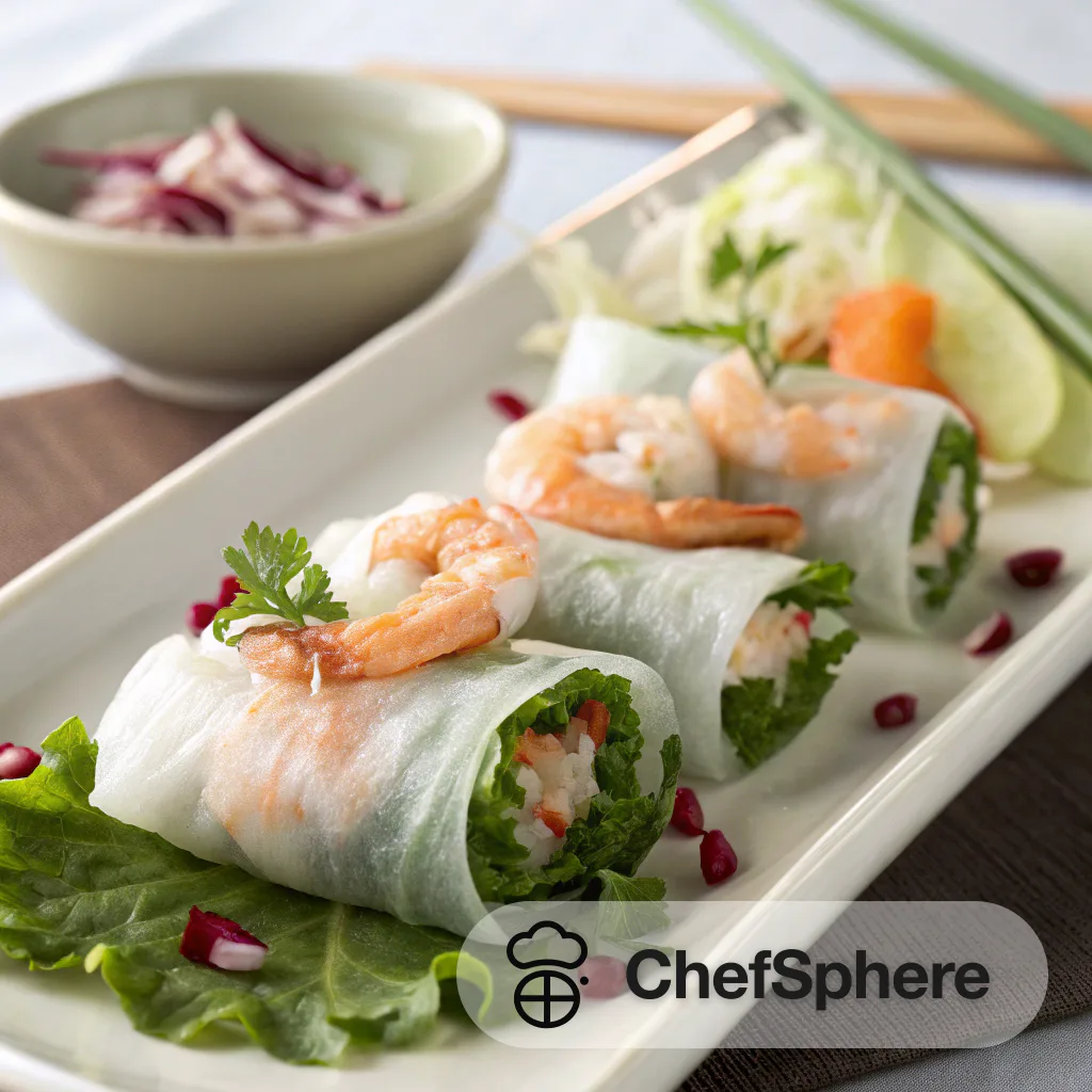 Herb Shrimp Rolls in Rice Paper