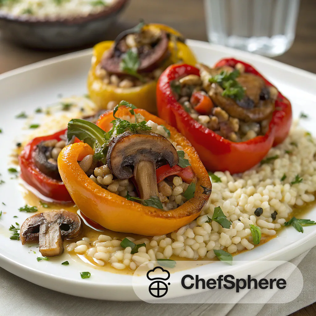 Southwest Roasted Bell Peppers with Mushrooms