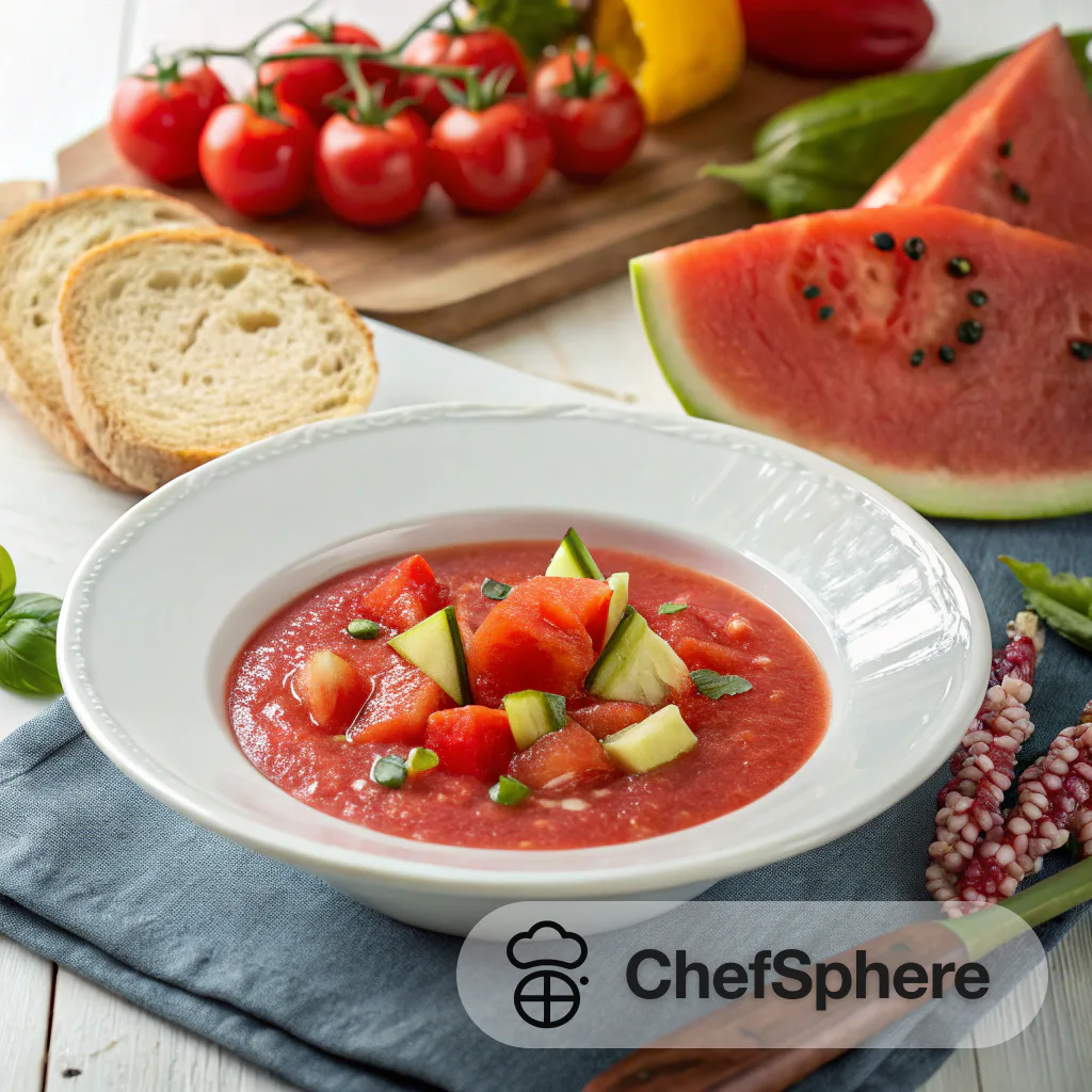 Watermelon Tomato Cold Summer Soup