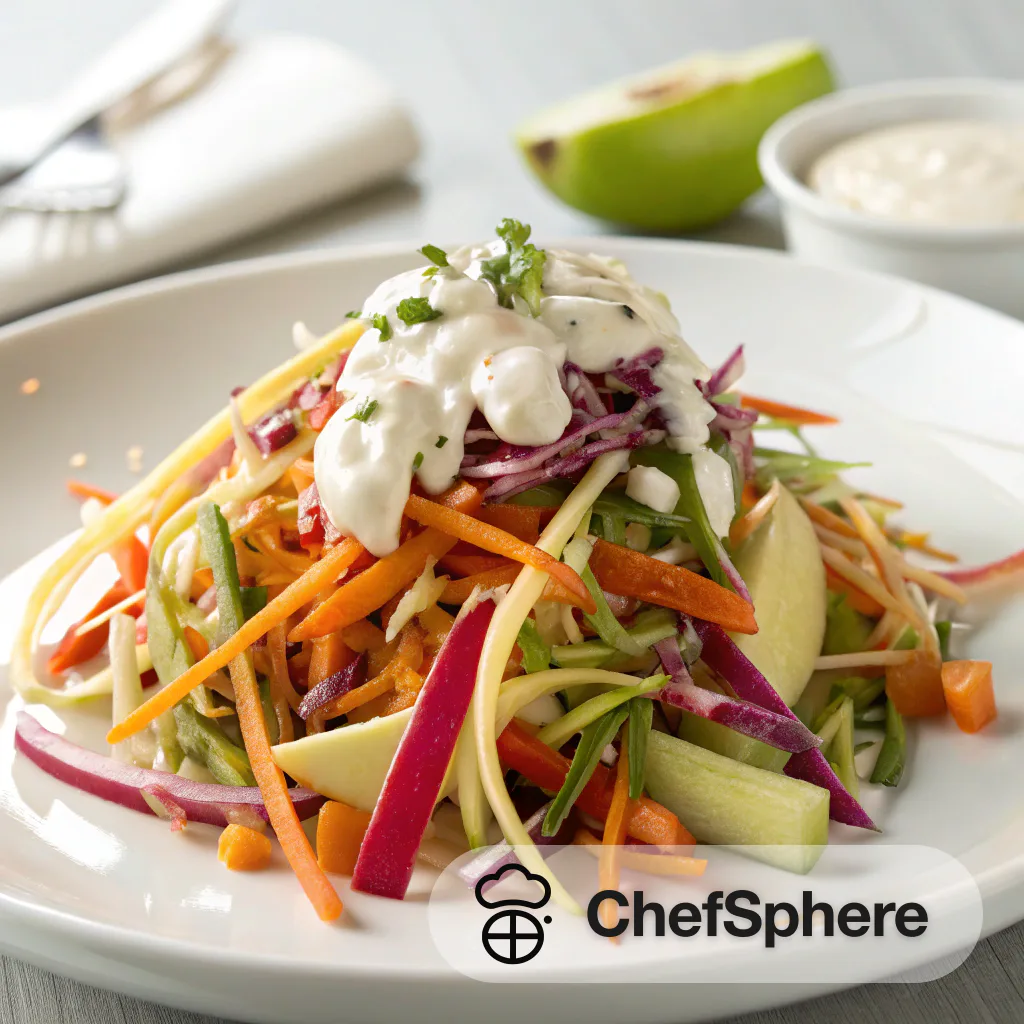 Rainbow Veggie Slaw with Zesty Dressing